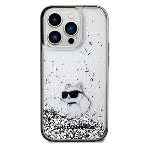 Karl Lagerfeld KLHCP14LLKCNSK Apple iPhone 14 Pro 6.1" skaidrus kietas dėklas Liquid Glitter Choupette - Image 3