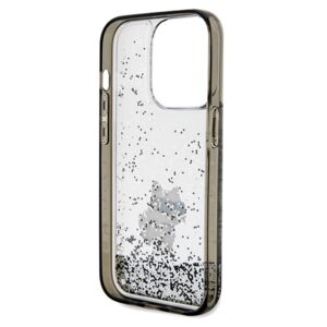 Karl Lagerfeld KLHCP14LLKCNSK Apple iPhone 14 Pro 6.1" skaidrus kietas dėklas Liquid Glitter Choupette - Image 7