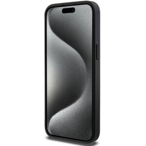 Karl Lagerfeld KLHCP13LGSACHPK Apple iPhone 13 Pro / 13 6.1" juodos spalvos kietas dėklas Gripstand Saffiano Choup - Image 5