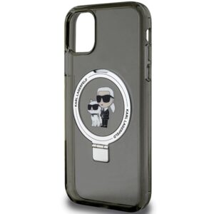 Karl Lagerfeld KLHMN61HMRSKCK Apple iPhone 11/ Xr 6.1" juodos spalvos kietas dėklas Ring Stand Karl&Choupettte Ma - Image 6