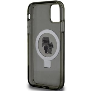 Karl Lagerfeld KLHMN61HMRSKCK Apple iPhone 11/ Xr 6.1" juodos spalvos kietas dėklas Ring Stand Karl&Choupettte Ma - Image 7