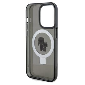 Karl Lagerfeld KLHMP14LHMRSKCK Apple iPhone 14 Pro 6.1" juodos spalvos kietas dėklas Ring Stand Karl&Choupettte Ma - Image 7