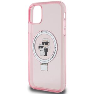 Karl Lagerfeld KLHMN61HMRSKCP Apple iPhone 11/ Xr 6.1" rožinės spalvos kietas dėklas Ring Stand Karl&Choupettte Mag - Image 6