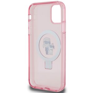 Karl Lagerfeld KLHMN61HMRSKCP Apple iPhone 11/ Xr 6.1" rožinės spalvos kietas dėklas Ring Stand Karl&Choupettte Mag - Image 7