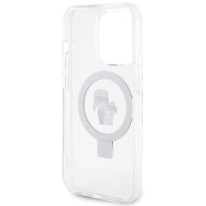 Karl Lagerfeld KLHMP13LHMRSKCH Apple iPhone 13 Pro / 13 6.1" baltos spalvos kietas dėklas Ring Stand Karl&Choupettt - Image 7