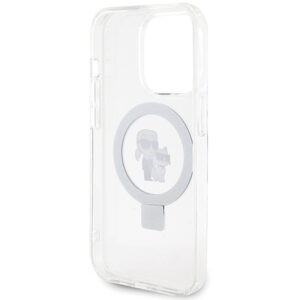 Karl Lagerfeld KLHMP13XHMRSKCH Apple iPhone 13 Pro Max 6.7" baltos spalvos kietas dėklas Ring Stand Karl&Choupettte - Image 7