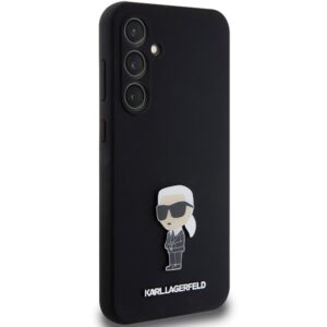 Karl Lagerfeld KLHCS23FEMHKNPK S23 FES711 juodos spalvos Silicone Ikonik Metal Pin - Image 4