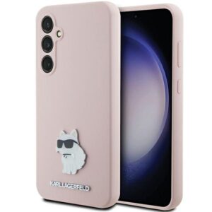 Karl Lagerfeld KLHCS23FESMHCNPP S23 FES711 rožinės spalvos Silicone Choupette Metal Pin