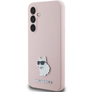 Karl Lagerfeld KLHCS23FESMHCNPP S23 FES711 rožinės spalvos Silicone Choupette Metal Pin - Image 2