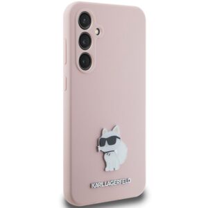 Karl Lagerfeld KLHCS23FESMHCNPP S23 FES711 rožinės spalvos Silicone Choupette Metal Pin - Image 4