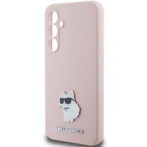 Karl Lagerfeld KLHCS23FESMHCNPP S23 FES711 rožinės spalvos Silicone Choupette Metal Pin - Image 6