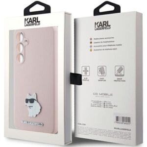 Karl Lagerfeld KLHCS23FESMHCNPP S23 FES711 rožinės spalvos Silicone Choupette Metal Pin - Image 8