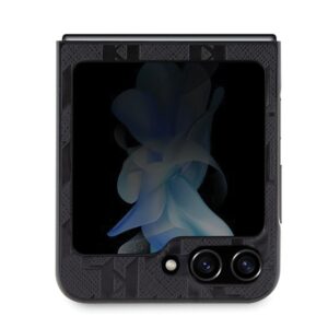 Karl Lagerfeld KLHCZF5SAPCHNPK Z Flip5F731 kietas dėklas juodos spalvos Saffiano Monogram Choupette Pin - Image 3
