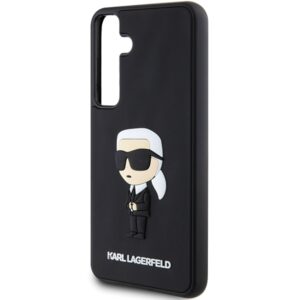 Karl Lagerfeld KLHCS24S3DRKINK S24 S921 juodos spalvos kietas dėklas 3D Rubber Ikonik - Image 6