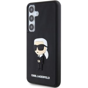 Karl Lagerfeld KLHCS24M3DRKINK S24+ S926 juodos spalvos kietas dėklas 3D Rubber Ikonik - Image 2