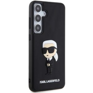 Karl Lagerfeld KLHCS24M3DRKINK S24+ S926 juodos spalvos kietas dėklas 3D Rubber Ikonik - Image 4
