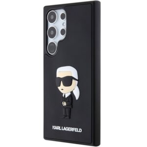 Karl Lagerfeld KLHCS24L3DRKINK S24 Ultra S928 juodos spalvos kietas dėklas 3D Rubber Ikonik - Image 2