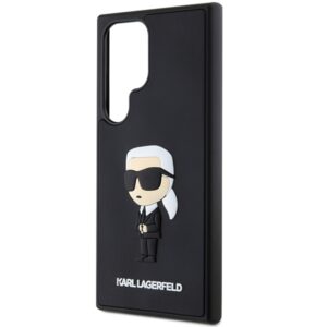 Karl Lagerfeld KLHCS24L3DRKINK S24 Ultra S928 juodos spalvos kietas dėklas 3D Rubber Ikonik - Image 6