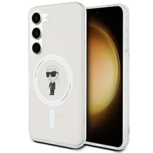 Karl Lagerfeld KLHMS23SHFCKNOT S23 S911 skaidrus kietas dėklas IML Ikonik MagSafe - Image 1
