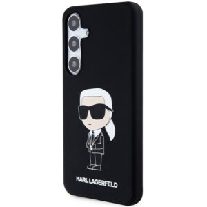 Karl Lagerfeld KLHCS24SSNIKBCK S24 S921 kietas dėklas juodos spalvos Silicone Ikonik - Image 2