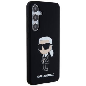 Karl Lagerfeld KLHCS24SSNIKBCK S24 S921 kietas dėklas juodos spalvos Silicone Ikonik - Image 4