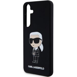 Karl Lagerfeld KLHCS24SSNIKBCK S24 S921 kietas dėklas juodos spalvos Silicone Ikonik - Image 6