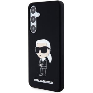 Karl Lagerfeld KLHCS24MSNIKBCK S24+ S926 kietas dėklas juodos spalvos Silicone Ikonik - Image 2