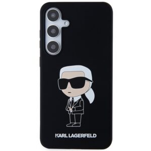 Karl Lagerfeld KLHCS24MSNIKBCK S24+ S926 kietas dėklas juodos spalvos Silicone Ikonik - Image 3
