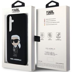 Karl Lagerfeld KLHCS24MSNIKBCK S24+ S926 kietas dėklas juodos spalvos Silicone Ikonik - Image 8