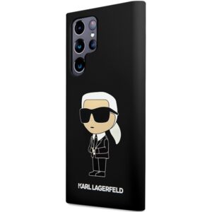 Karl Lagerfeld KLHCS24LSNIKBCK S24 Ultra S928 kietas dėklas juodos spalvos Silicone Ikonik - Image 2