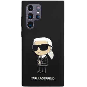 Karl Lagerfeld KLHCS24LSNIKBCK S24 Ultra S928 kietas dėklas juodos spalvos Silicone Ikonik - Image 3
