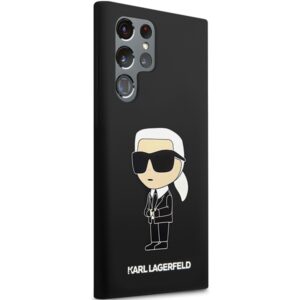 Karl Lagerfeld KLHCS24LSNIKBCK S24 Ultra S928 kietas dėklas juodos spalvos Silicone Ikonik - Image 4