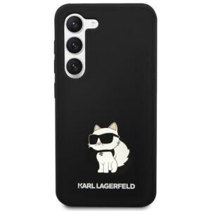 Karl Lagerfeld KLHCS24SSNCHBCK S24 S921 kietas dėklas juodos spalvos Silicone Choupette - Image 3
