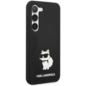 Karl Lagerfeld KLHCS24SSNCHBCK S24 S921 kietas dėklas juodos spalvos Silicone Choupette - Image 4