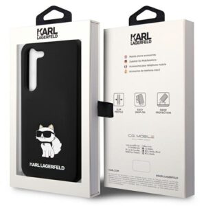Karl Lagerfeld KLHCS24SSNCHBCK S24 S921 kietas dėklas juodos spalvos Silicone Choupette - Image 8