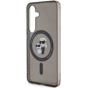 Karl Lagerfeld KLHMS24SHGKCNOK S24 S921 juodos spalvos kietas dėklas IML Karl&Choupette MagSafe - Image 6