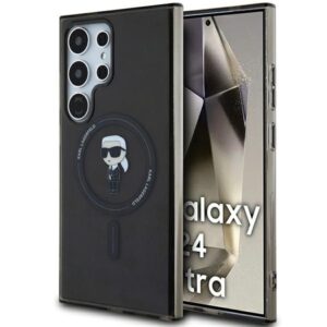 Karl Lagerfeld KLHMS24LHFCKNOK S24 Ultra S928 juodos spalvos kietas dėklas IML Ikonik MagSafe - Image 1