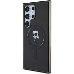 Karl Lagerfeld KLHMS24LHFCKNOK S24 Ultra S928 juodos spalvos kietas dėklas IML Ikonik MagSafe - Image 2
