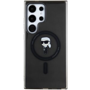 Karl Lagerfeld KLHMS24LHFCKNOK S24 Ultra S928 juodos spalvos kietas dėklas IML Ikonik MagSafe - Image 3