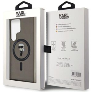 Karl Lagerfeld KLHMS24LHFCKNOK S24 Ultra S928 juodos spalvos kietas dėklas IML Ikonik MagSafe - Image 8