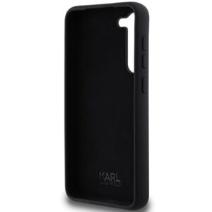 Karl Lagerfeld KLHCS23MSMHCNPK S23+ S916 juodos spalvos kietas dėklas Silicone Choupette Metal Pin - Image 7