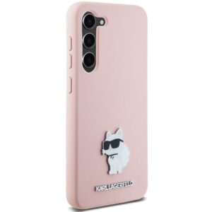 Karl Lagerfeld KLHCS23MSMHCNPP S23+ S916 rožinės spalvos Silicone Choupette Metal Pin - Image 4