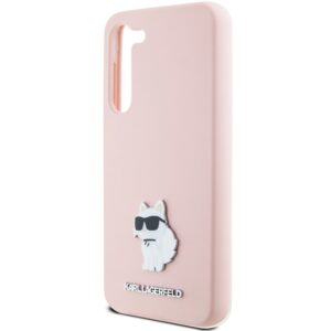 Karl Lagerfeld KLHCS23MSMHCNPP S23+ S916 rožinės spalvos Silicone Choupette Metal Pin - Image 6