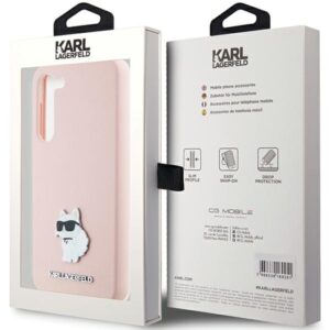Karl Lagerfeld KLHCS23MSMHCNPP S23+ S916 rožinės spalvos Silicone Choupette Metal Pin - Image 8