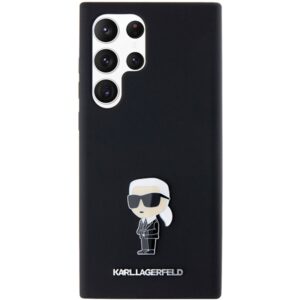Karl Lagerfeld KLHCS23LSMHKNPK S23 Ultra S918 juodos spalvos Silicone Ikonik Metal Pin - Image 3