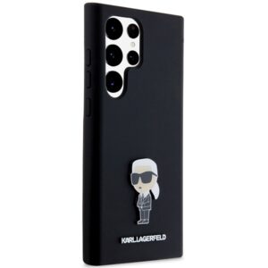 Karl Lagerfeld KLHCS23LSMHKNPK S23 Ultra S918 juodos spalvos Silicone Ikonik Metal Pin - Image 4