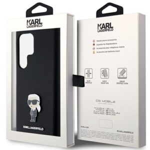 Karl Lagerfeld KLHCS23LSMHKNPK S23 Ultra S918 juodos spalvos Silicone Ikonik Metal Pin - Image 8