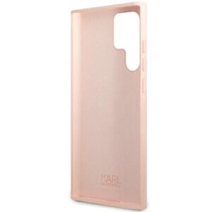 Karl Lagerfeld KLHCS23LSMHCNPP S23 UltraS918 rožinės spalvos Silicone Choupette Metal Pin - Image 7