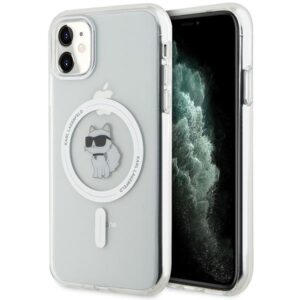 Karl Lagerfeld KLHMN61HFCCNOT Apple iPhone 11/ Xr skaidrus kietas dėklas IML Choupette MagSafe - Image 1