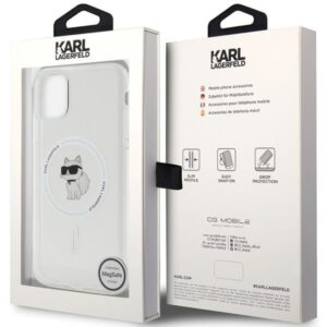 Karl Lagerfeld KLHMN61HFCCNOT Apple iPhone 11/ Xr skaidrus kietas dėklas IML Choupette MagSafe - Image 8